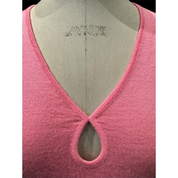 Audrey Talbott 100% Cashmere Keyhole Sweater Top L - Picture 3 of 6
